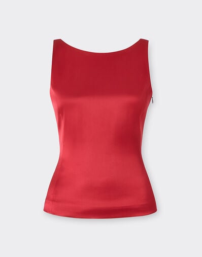 Ferrari Top de satén elástico Rojo Maison 49932f