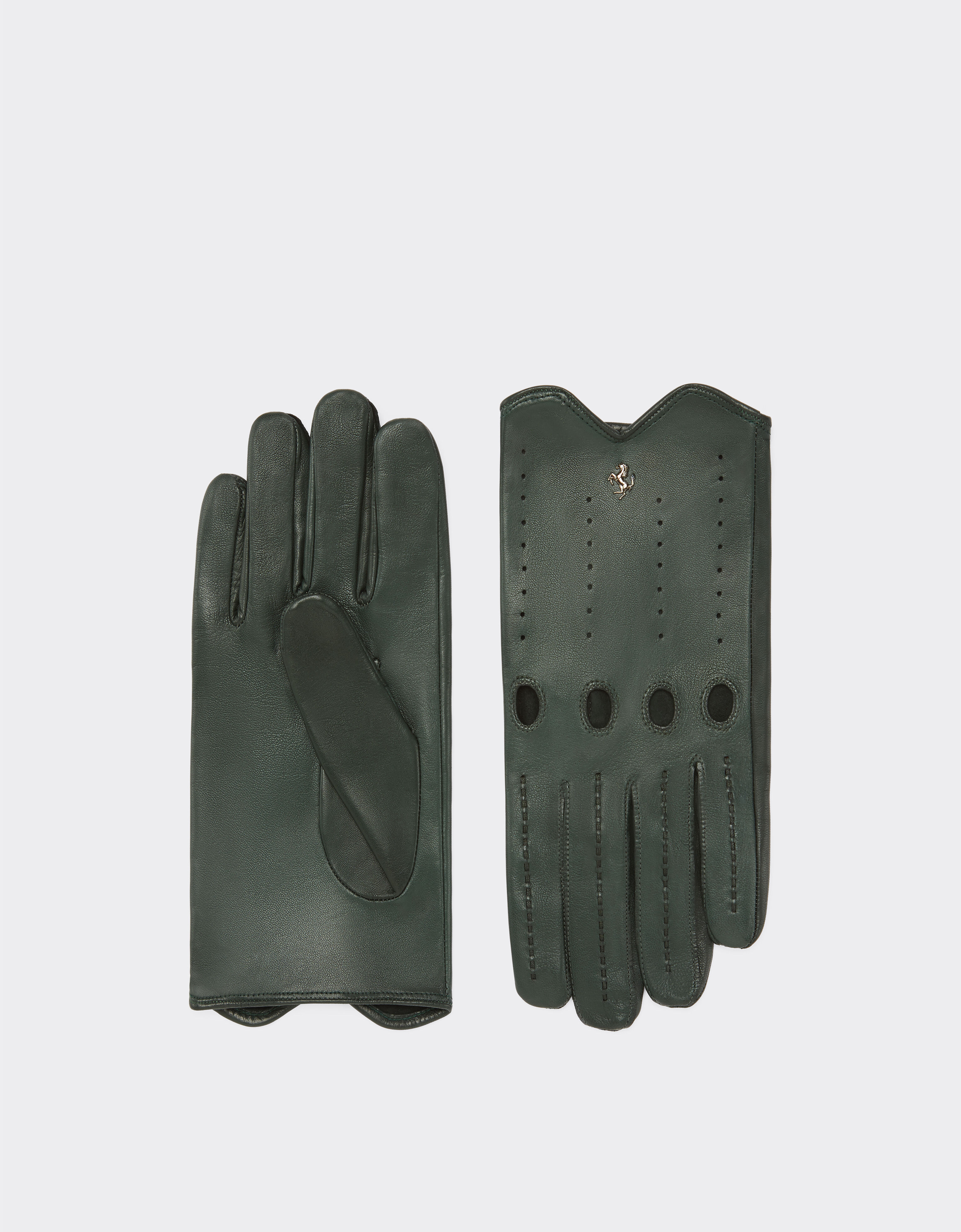 Ferrari Nappa leather driving gloves Verde bottiglia 20637f