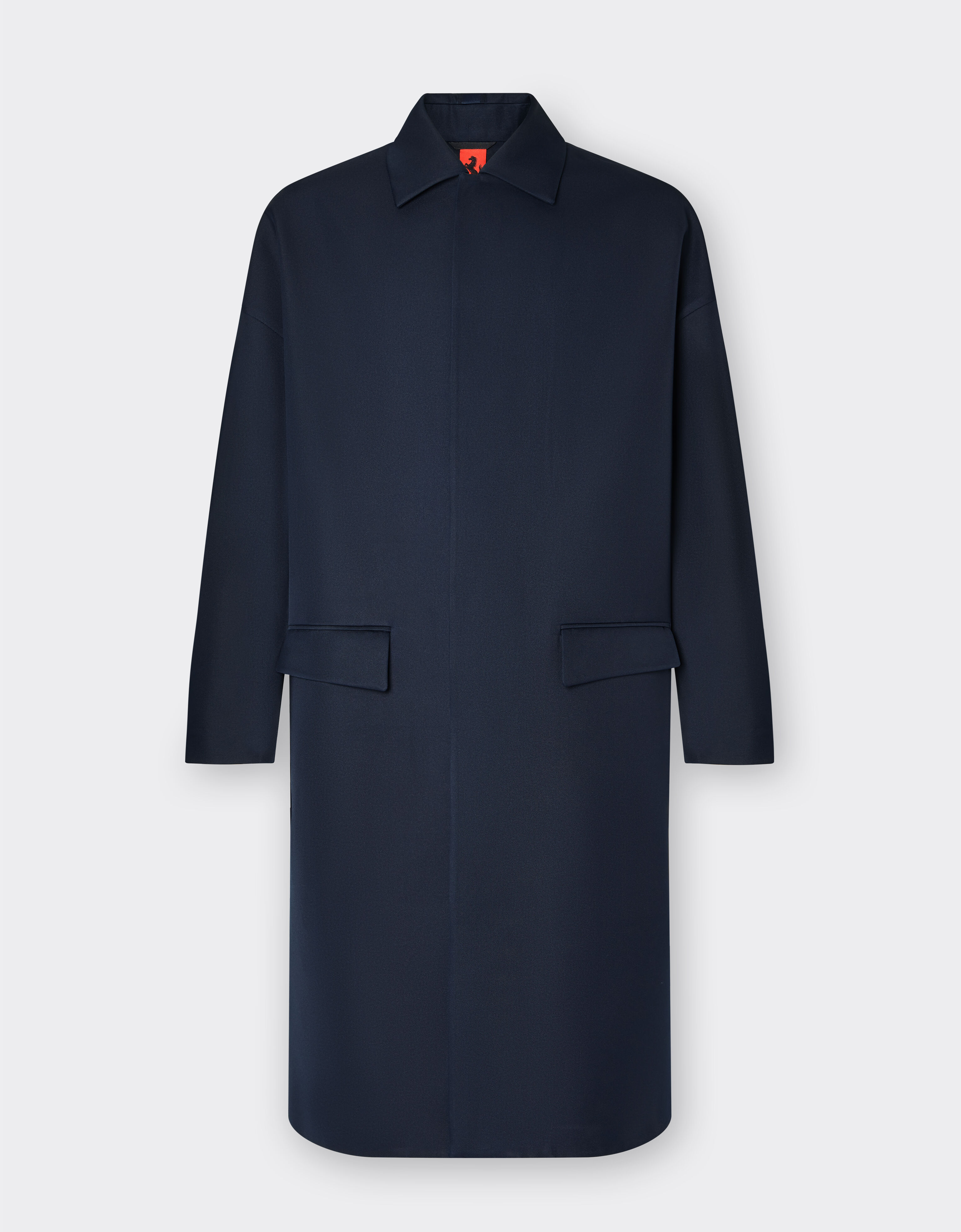 Ferrari Single-breasted coat in two-tone double-sided tech fabric Navy 21749f