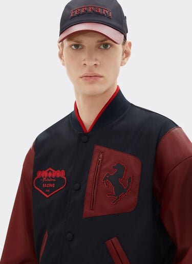 Bomber jacket in Q-Cycle® nylon and leather Ferrari Bomber jacket in Q-Cycle® nylon and leather Navy 50889f