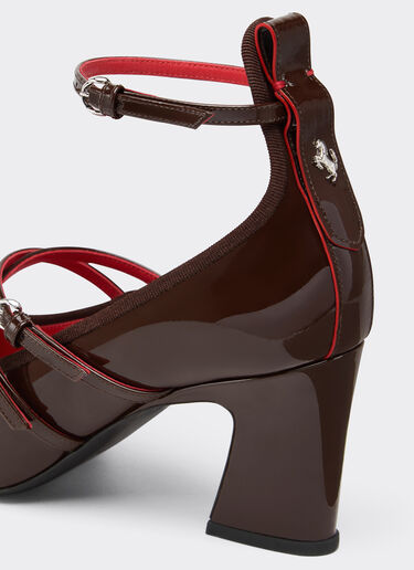 Ferrari Patent leather Mary Jane pumps Dark brown 22733f
