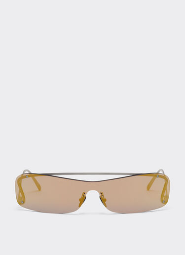 Ferrari Ferrari sunglasses with gold mirror pink lens Silver F1009f