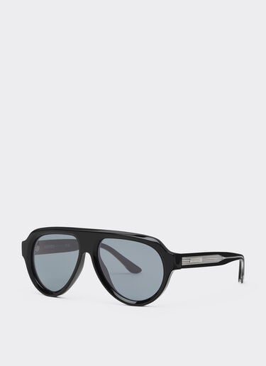 Ferrari sunglasses in shiny blackacetate with blue lenses Ferrari Ferrari sunglasses in shiny blackacetate with blue lenses Black LA0ETf