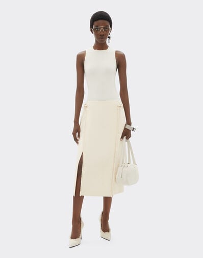 Ferrari Malfilè cotton skirt Avorio 51433f