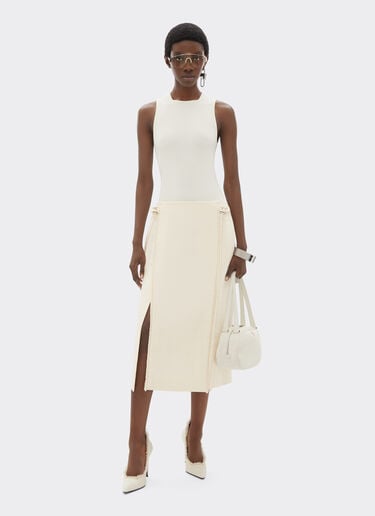 Ferrari Malfilè cotton skirt Avorio 51433f