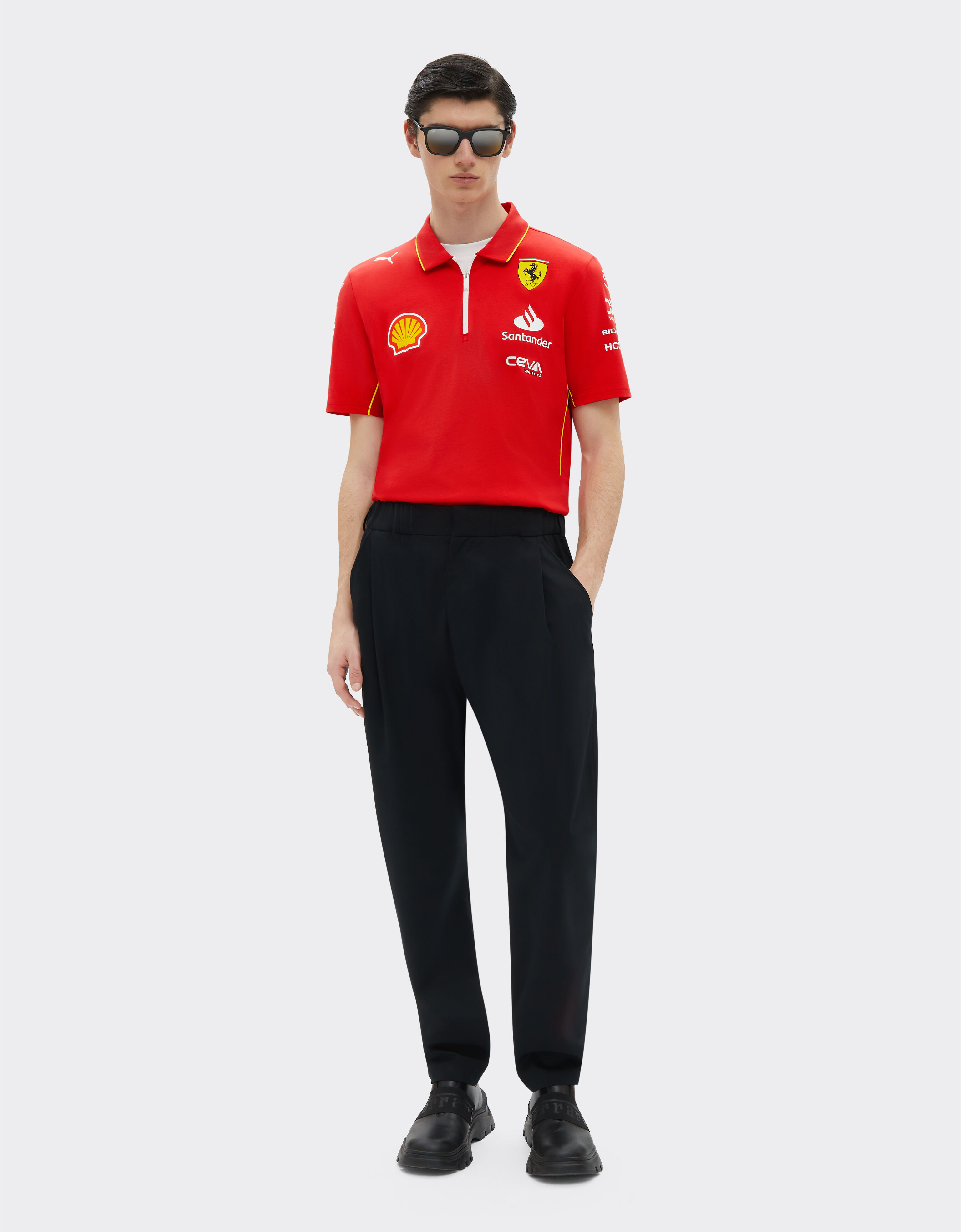 Ferrari 2024 Scuderia Ferrari Team Replica polo shirt Rosso Corsa F1143f