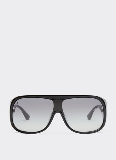 Ferrari Gafas de sol Ferrari de acetato negro con lentes grises degradadas Negro F1269f