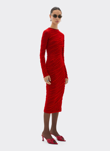 Ferrari Wool and cotton knit dress Rosso Dino 21032f