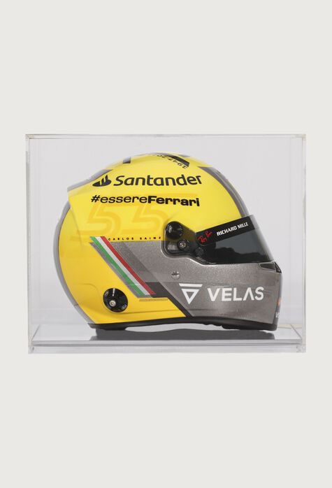 Ferrari Carlos Sainz Giallo Modena Special Edition mini helmet in 1:2 scale Black F0668f