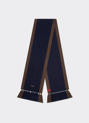 Ferrari Wool and cotton scarf with livery motif Navy 21336f