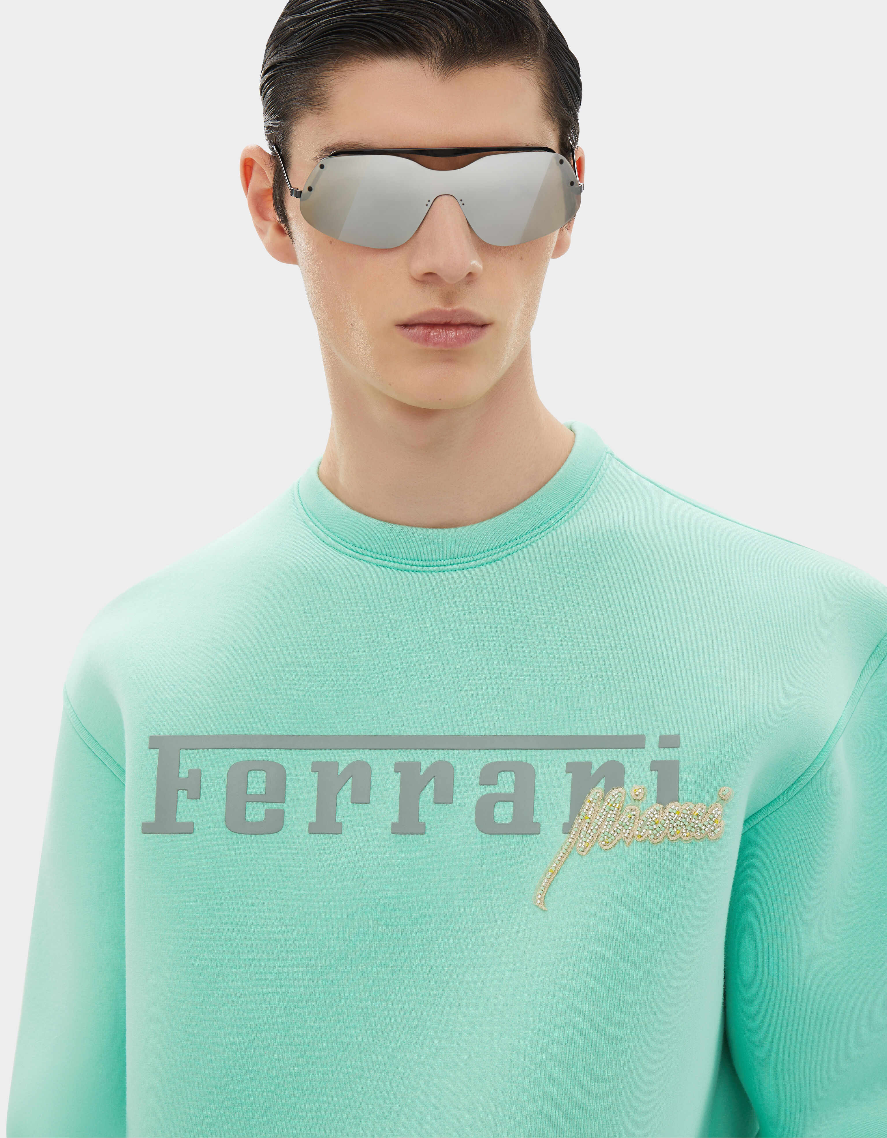 Ferrari Sweat-shirt en scuba Miami Collection Bleu aigue-marine 21508f