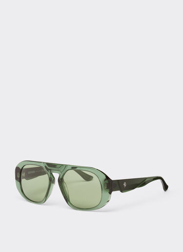 Ferrari Ferrari sunglasses in transparent dark green acetate with green lenses Dark Green LA02Wf