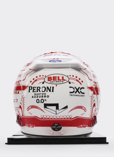 Ferrari Casco con firma auténtica Charles Leclerc México Edición Especial 2024 a escala 1:1 Rojo carrera LA00Hf