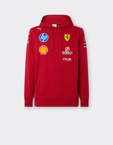 Ferrari 2025 Piloten Puma Kapuzenpullover für Scuderia Ferrari HP Rosso Corsa LA01Wf