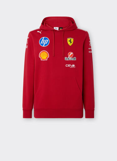 Ferrari Sweat à capuche 2025 des pilotes Puma pour la Scuderia Ferrari HP Rouge de Course LA01Wf