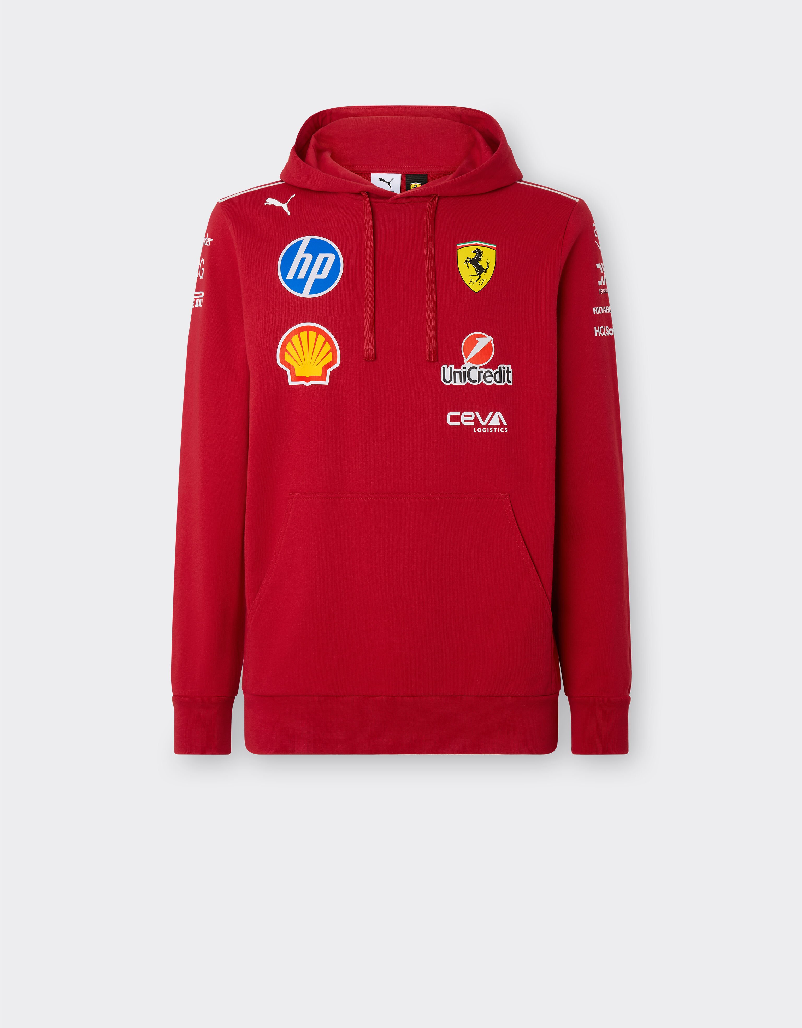 Ferrari Sweat à capuche 2025 des pilotes Puma pour la Scuderia Ferrari HP Rouge de Course LA01Wf