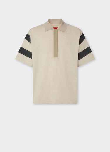 Cotton and cashmere pique polo shirt Ferrari Cotton and cashmere pique polo shirt Beige 22517f