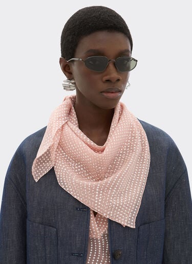 Silk foulard with Cavallino Dots print Ferrari Silk foulard with Cavallino Dots print Nude 22480f