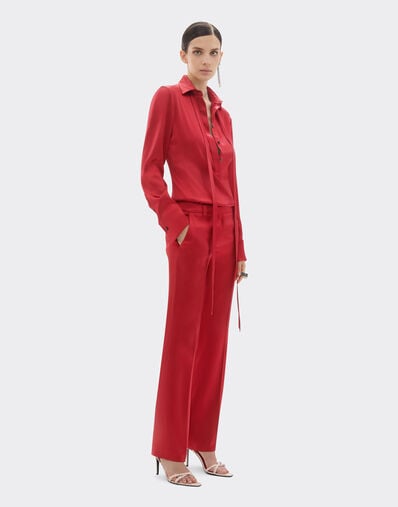 Ferrari Stretch satin trousers Maison Red 49933f