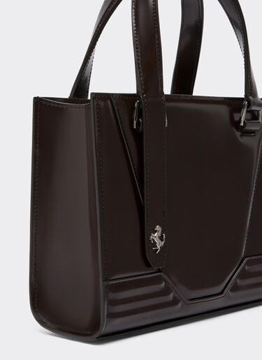 Ferrari Ferrari GT borsa mini tote in pelle spazzolata Dark brown 21369f