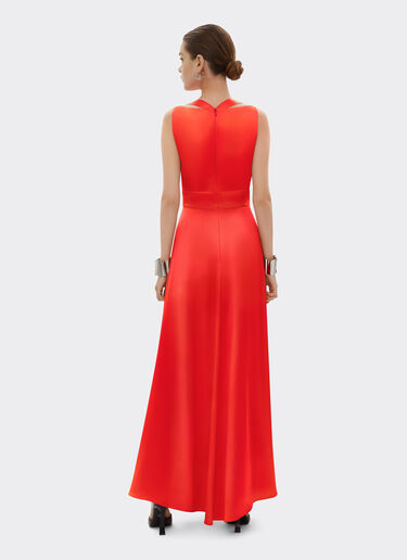 Ferrari Langes Kleid aus Stretch-Satin-Twill Schwarz 21633f