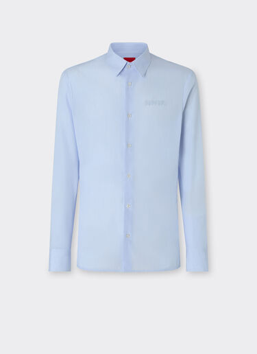 Ferrari Cotton shirt with micro-stripe Optical White 22617f