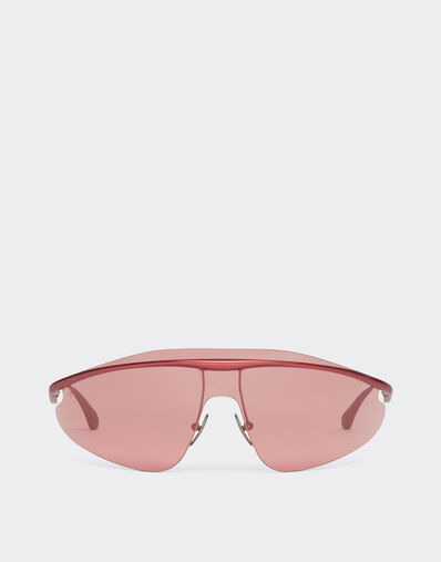 Ferrari Ferrari shield sunglasses in red metal with red lens Gold F1525f