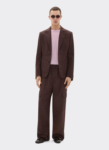Ferrari Single-breasted blazer in Q-Cycle® cotton twill Mahogany 22685f