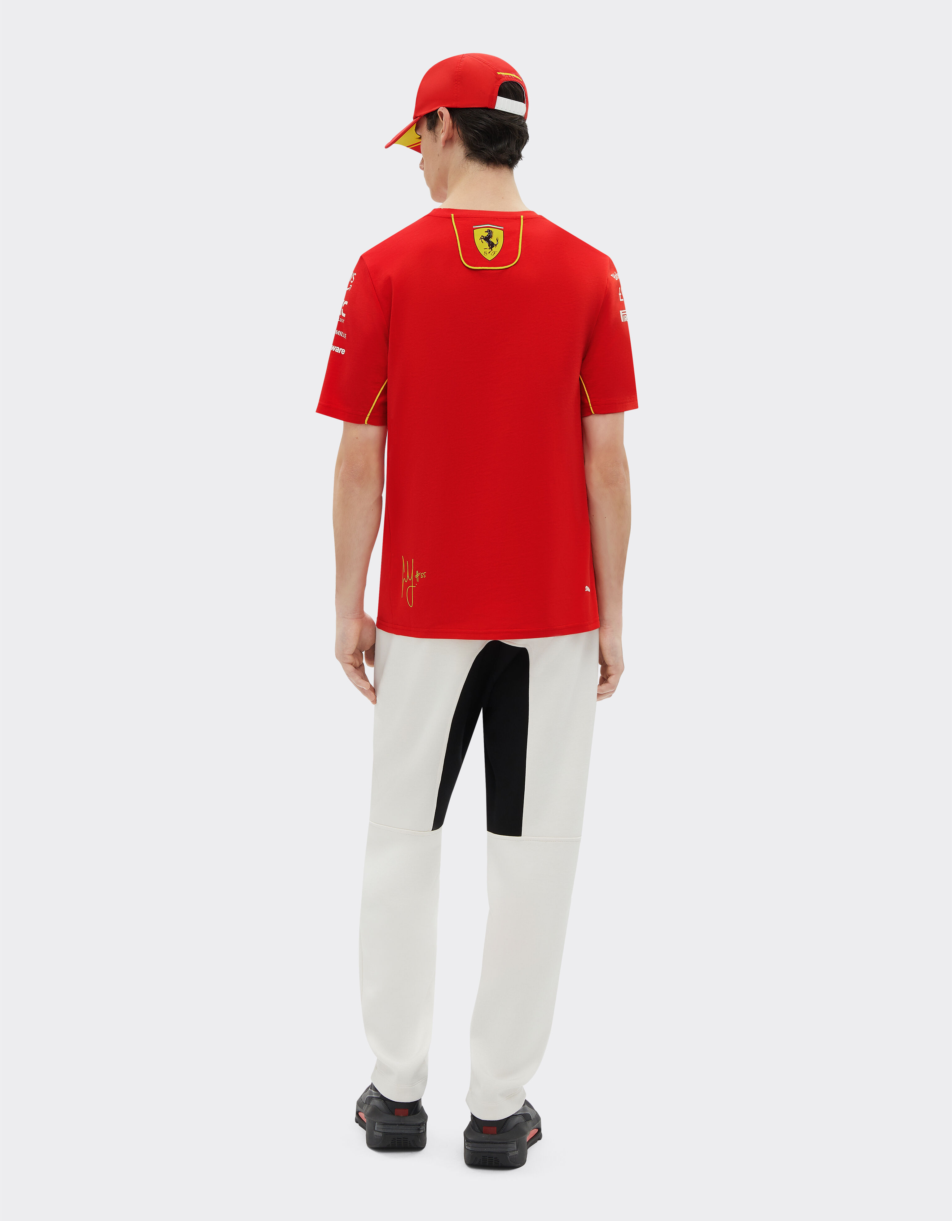 Ferrari 2024 Scuderia Ferrari Team Replica Sainz T-shirt Rosso Corsa F1145f