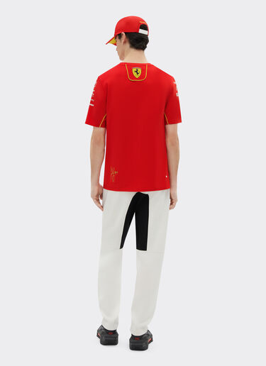 Ferrari T-shirt Sainz Replica Team Scuderia Ferrari 2024 Rosso Corsa F1145f