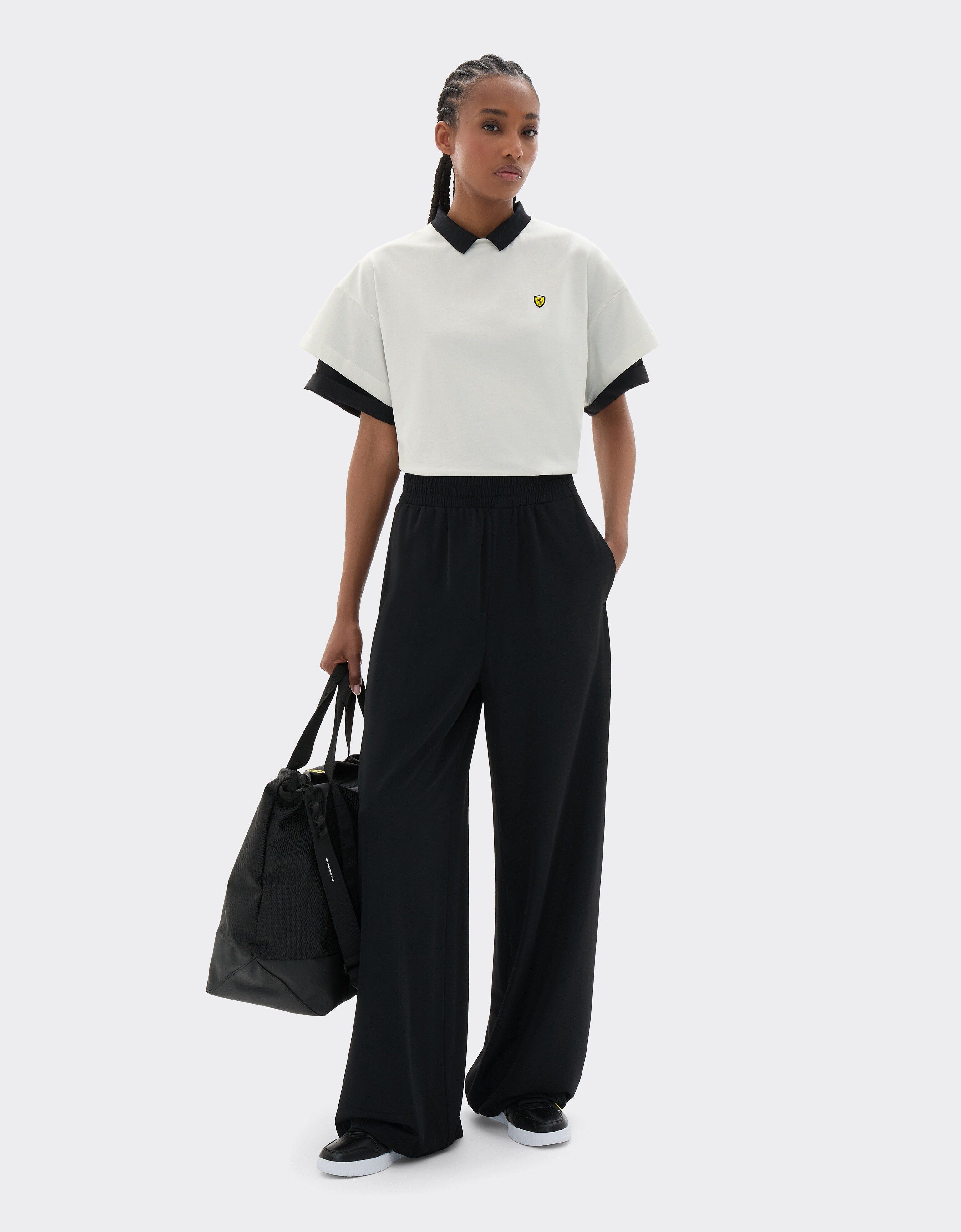  Technical piqué jogger pants Nero SKWTR0001KWO0003f