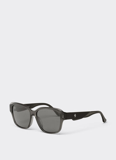 Ferrari Ferrari sunglasses in transparent black acetate with polarised black lenses Black LA02Mf