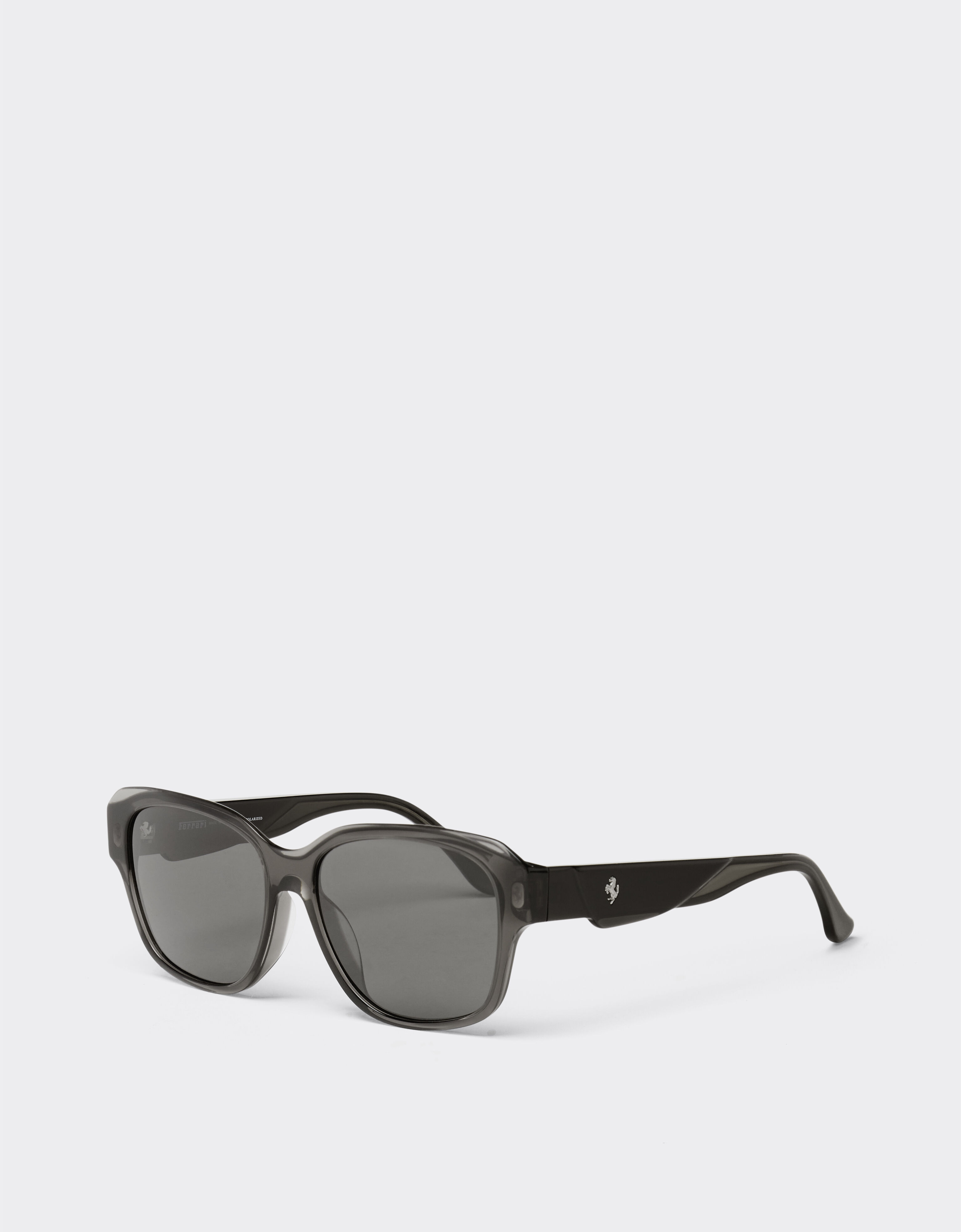 Ferrari Ferrari sunglasses in transparent black acetate with polarised black lenses Black LA02Mf