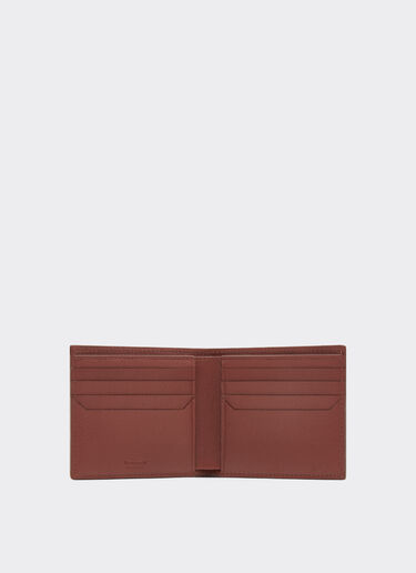 Ferrari Leather folding wallet with livery pattern Espresso 49225f