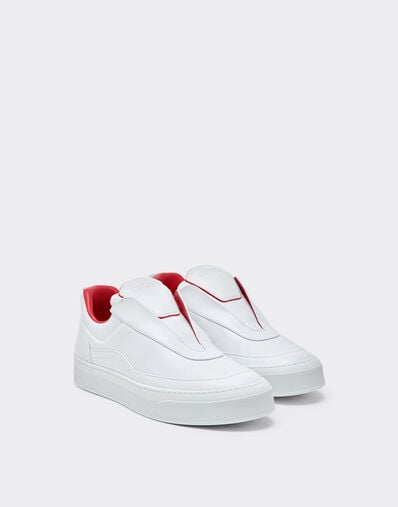 Ferrari Zapatillas de napa con logotipo en relieve Bianco Ottico CSMSN0001XL00004f