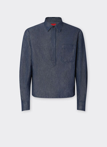 Ferrari Camisa tricotina efecto denim Denim oscuro 22439f