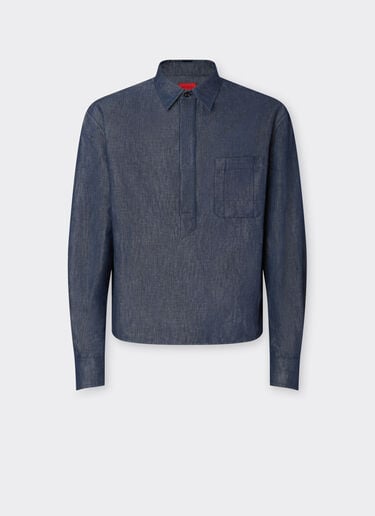 Shirt in denim effect tricotine Ferrari Shirt in denim effect tricotine Dark Denim 22439f