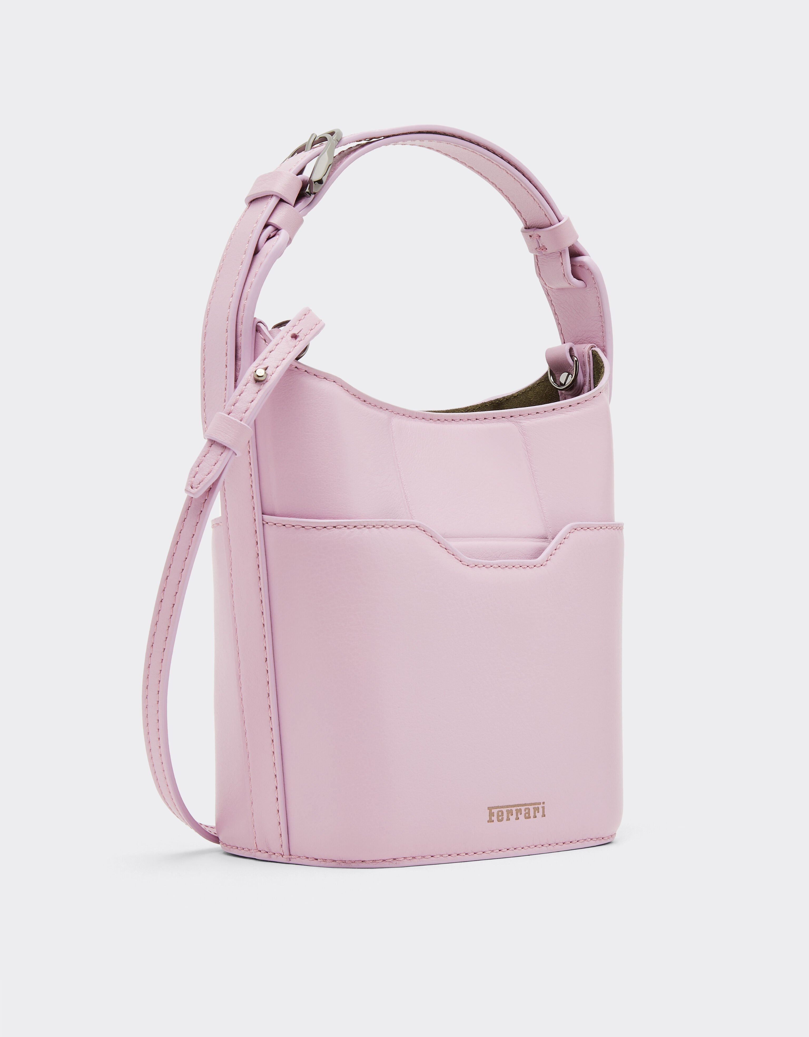 Ferrari Mini leather bucket bag Wisteria 49146f