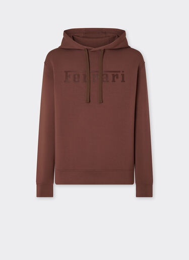 Ferrari Hooded sweatshirt in scuba Espresso 49280f