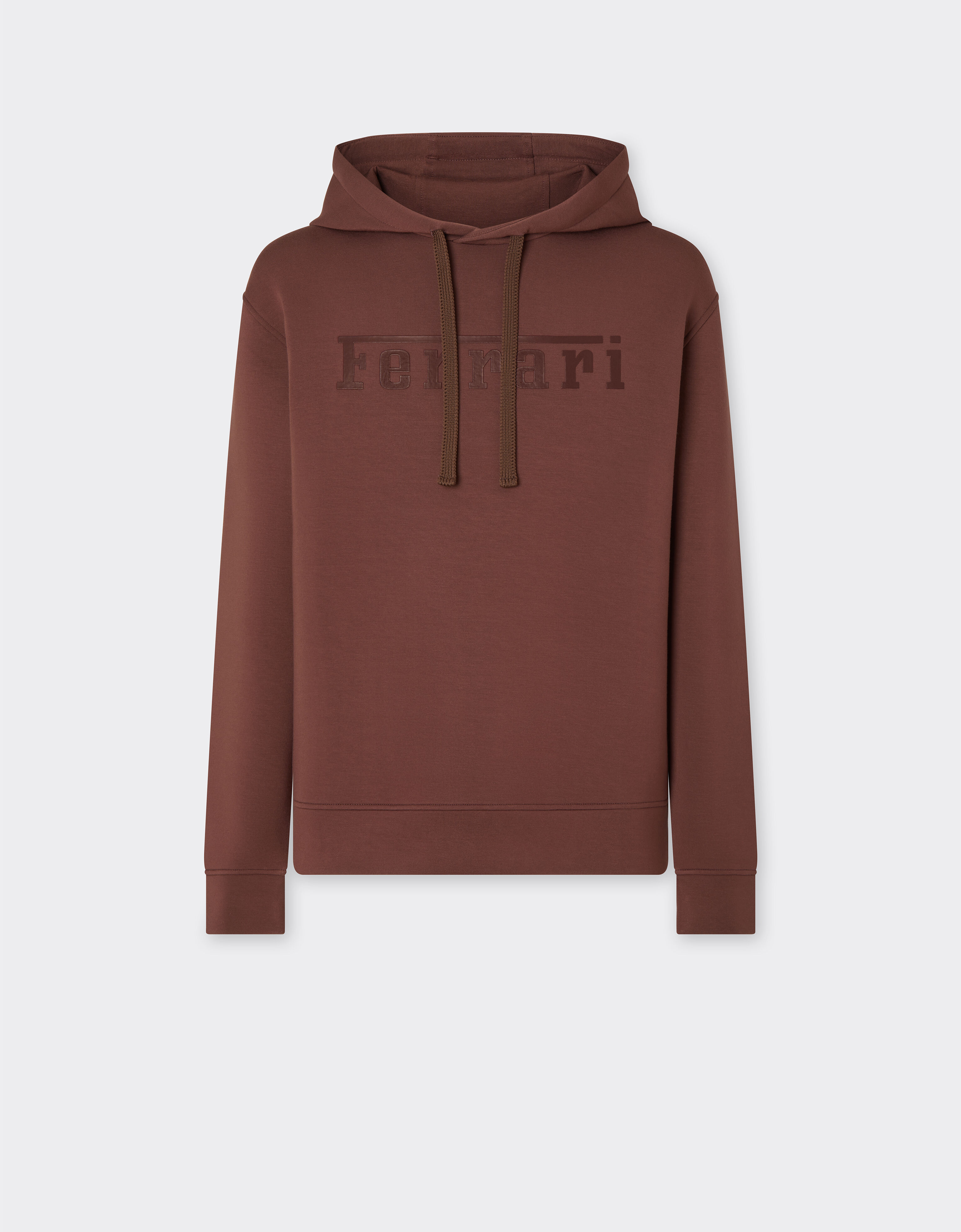 Ferrari Hooded sweatshirt in scuba Espresso 49280f