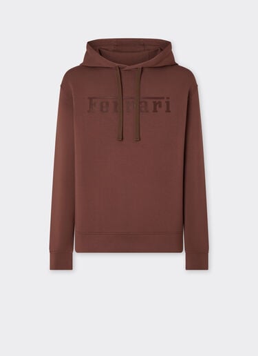 Hooded sweatshirt in scuba Ferrari Hooded sweatshirt in scuba Espresso 49280f