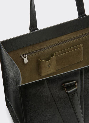 Ferrari Boston bag in textured leather Black 20328f