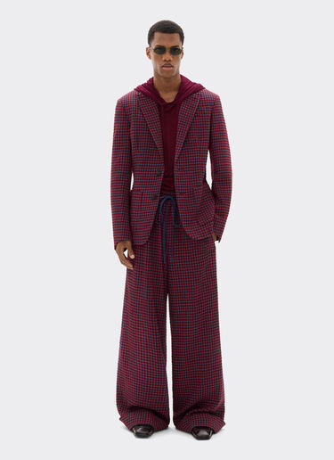 Ferrari Wool and viscose blazer with Vichy pattern Cherry 22597f