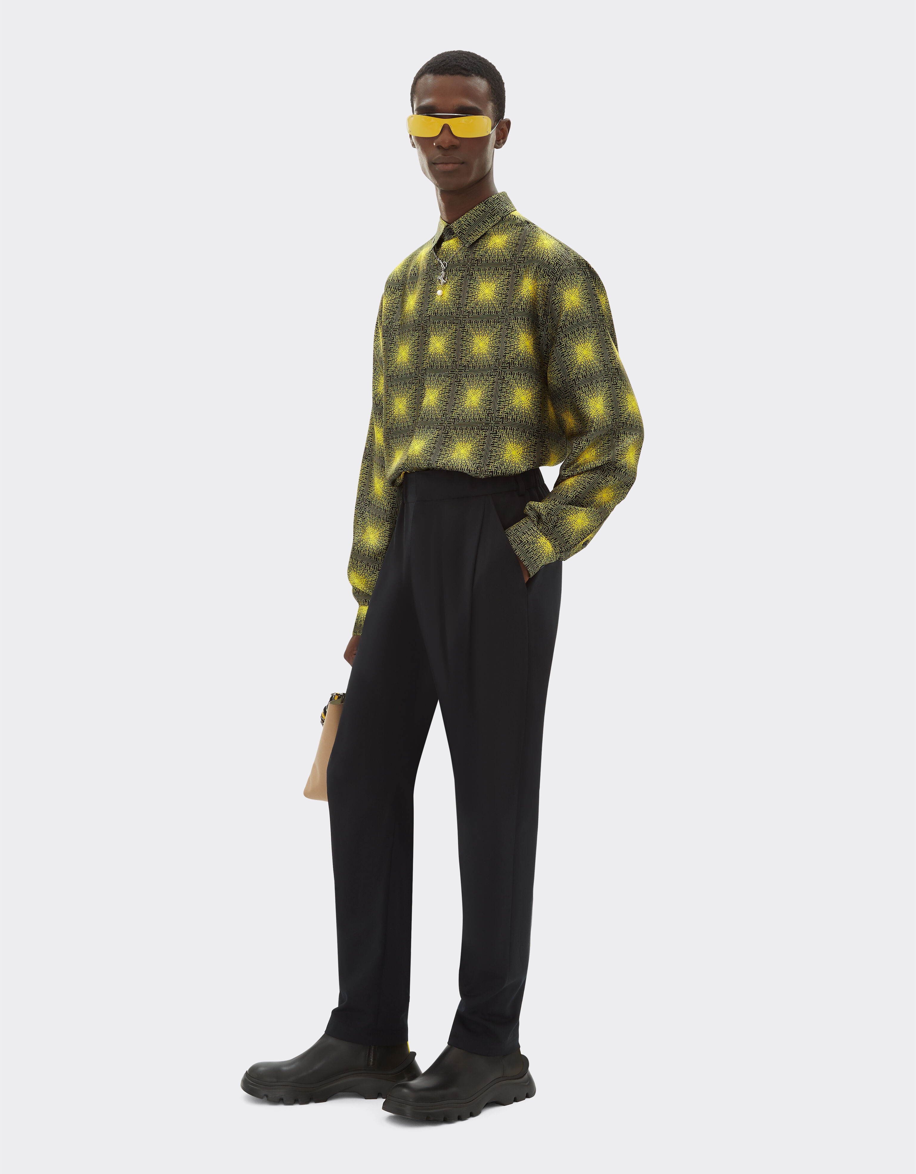 Joggers in technical wool in Black for Men Ferrari
