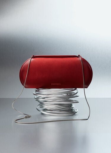 Ferrari Ferrari Dino wallet in shaded nubuck with shoulder strap Maison Red 50396f