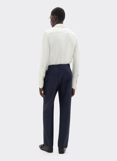 Ferrari Satin shirt with micro-stripe pattern Ivory 49929f