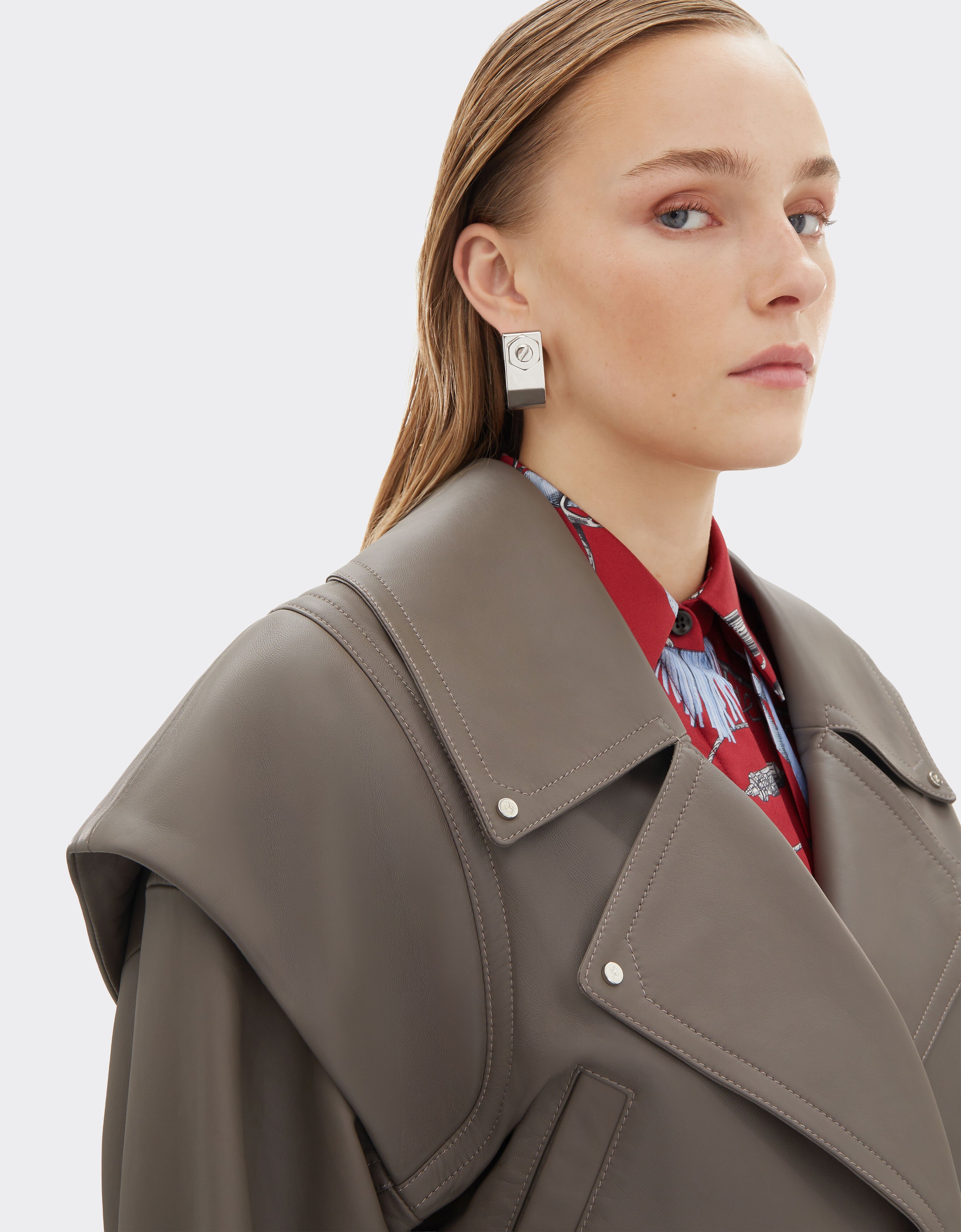 Ferrari Blouson en cuir nappa gommé Clay 50077f