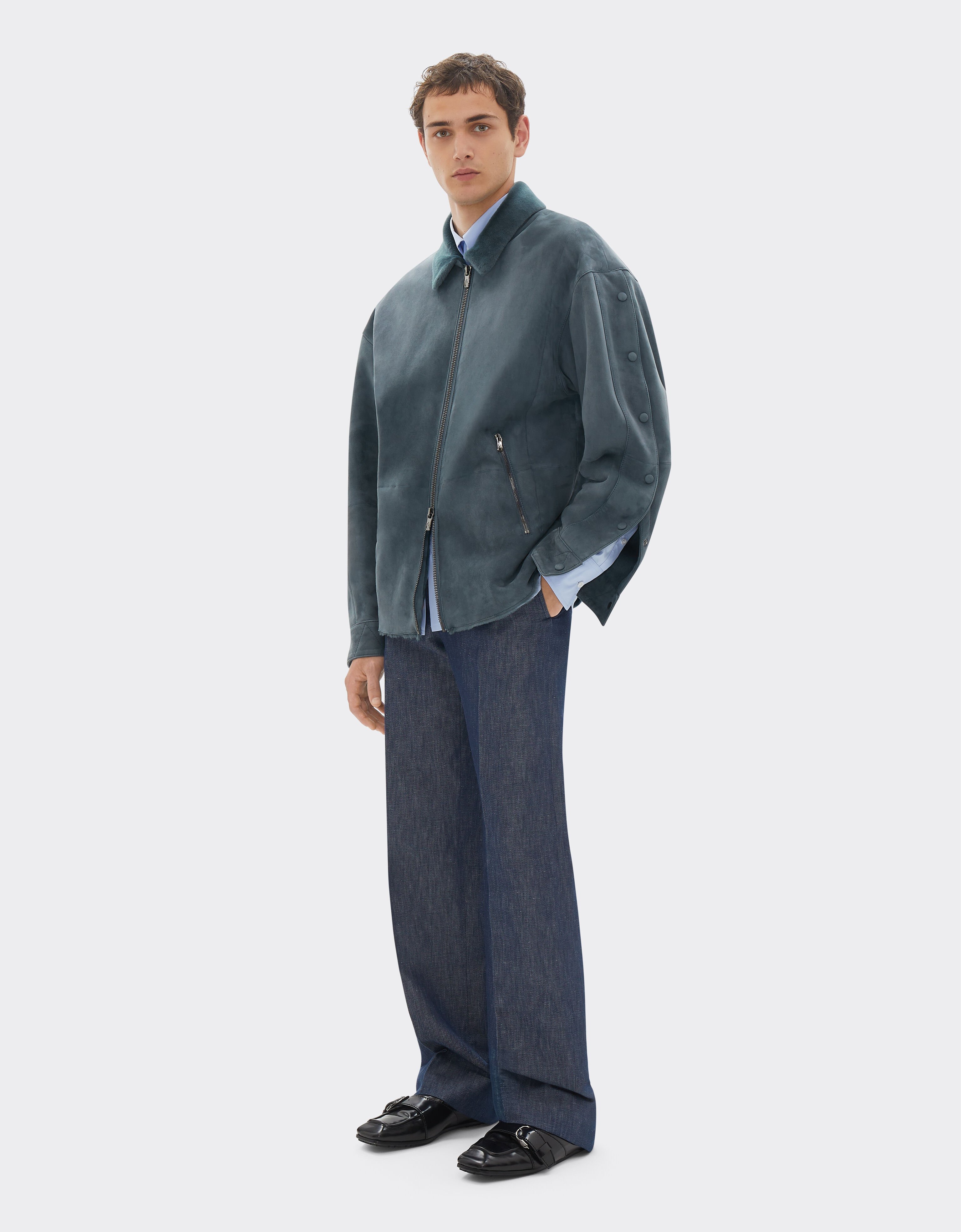 Ferrari Shearling overshirt jacket Peacock 22580f