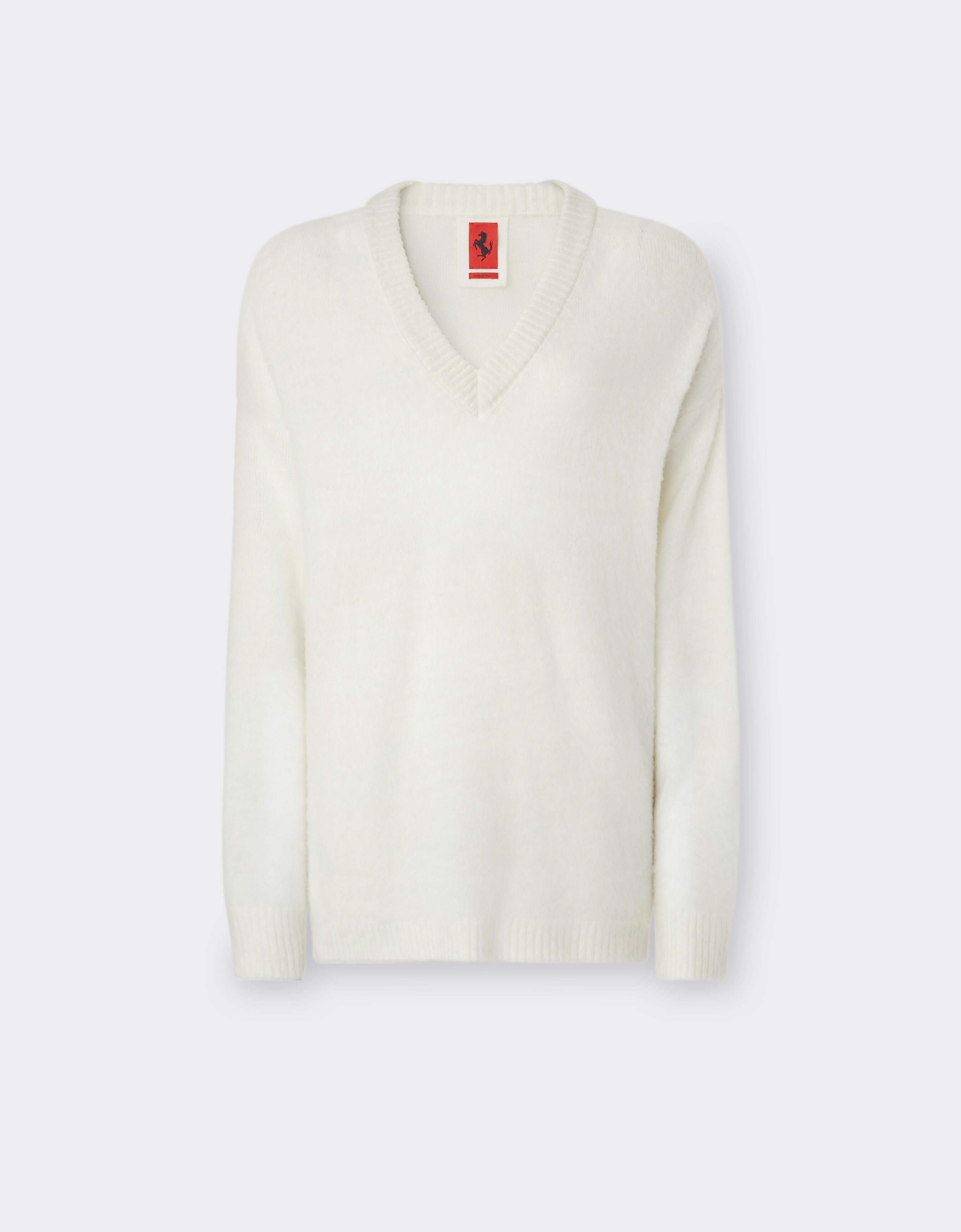 Ferrari Woolsweater  with V-neck Ivory 21039f