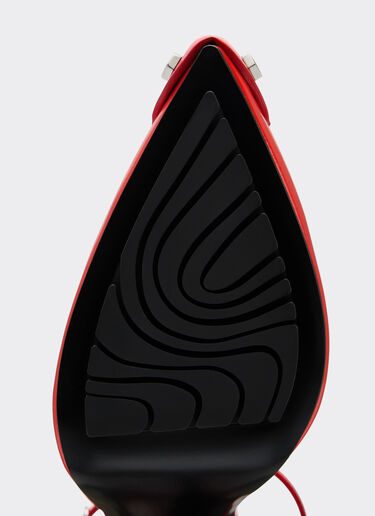 Ferrari Zapato de salón de piel cepillada Rosso Dino 22127f